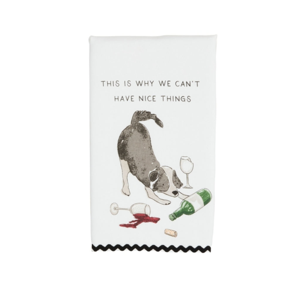 Mud Pie Ric-Rac Style Dog Towels for Pet Care