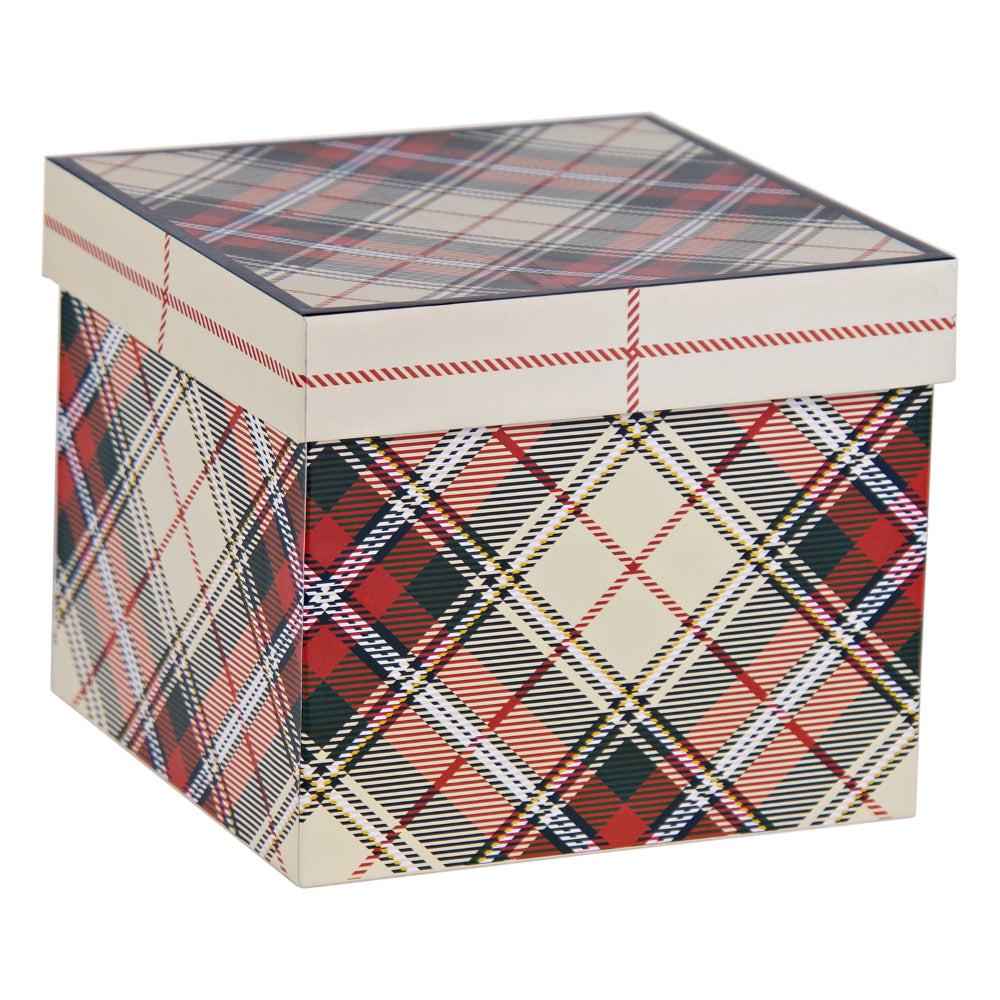 Golden Rabbit 16 oz Highland Plaid Enamel Latte Mug Gift Set