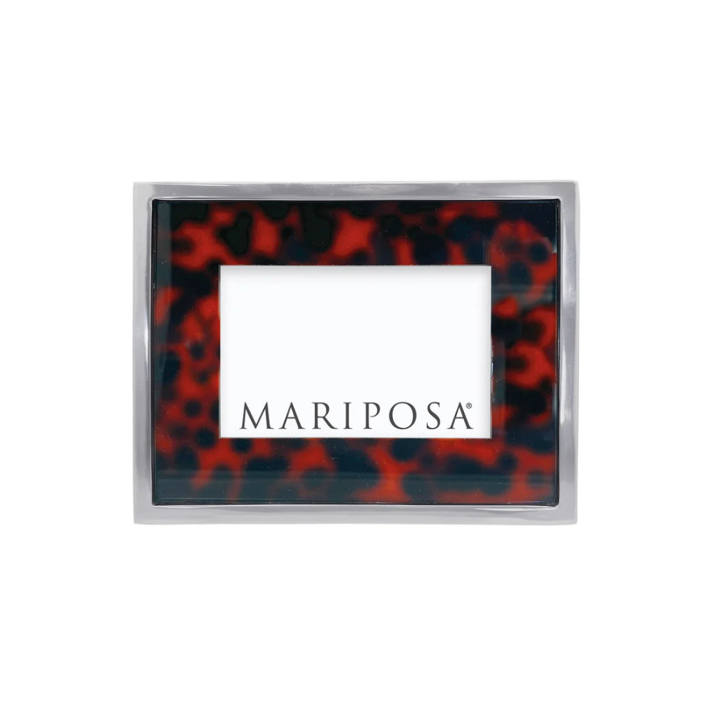 4x6 Modern Mariposa Tortoise-Style Picture Frame with Metal Border