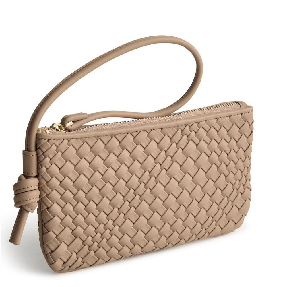 Vera Bradley Stylish Knotted Wristlet Crafted from Woven Artificial Leather for Fashionable Women