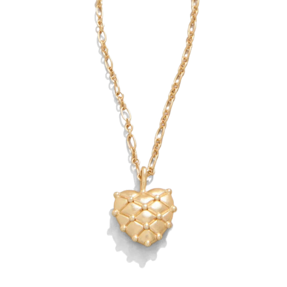 17-Inch Gold-Plated Heart Pillow Necklace by Spartina
