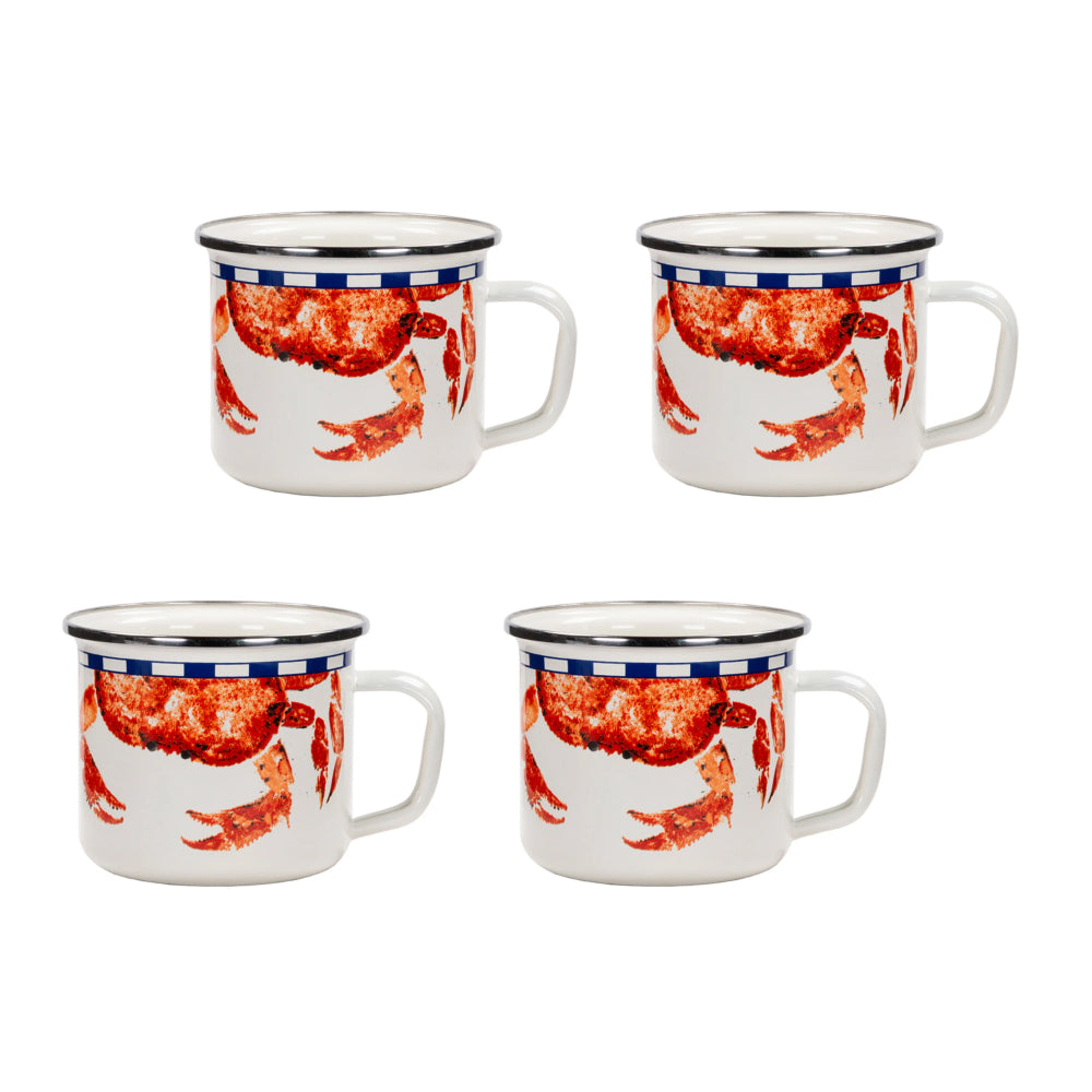 24oz Individually Sold Golden Rabbit Crab House Enamel Grande Mugs