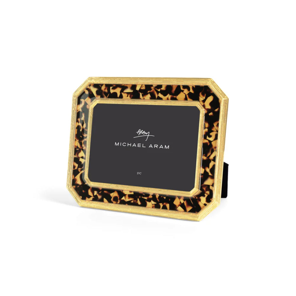Michael Aram 5 x 7 Goldtone Enamel Tortoise Frame - A Whimsical Decor Piece