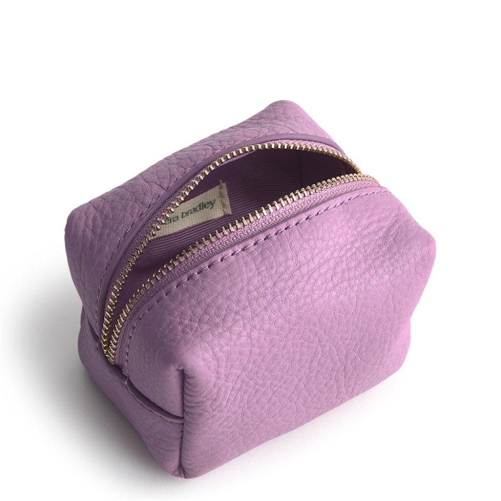 Vera Bradley Leather Mini Cosmetic Bag in Smoky Grape Shade