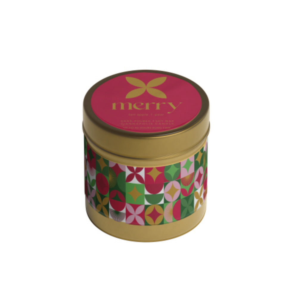 Annapolis Holiday Mood Collection Decorative Candle in Tin