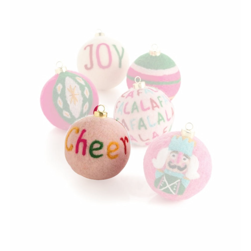 Shiraleah Assorted 'Joy' Festive Polyester Decorative Ornaments