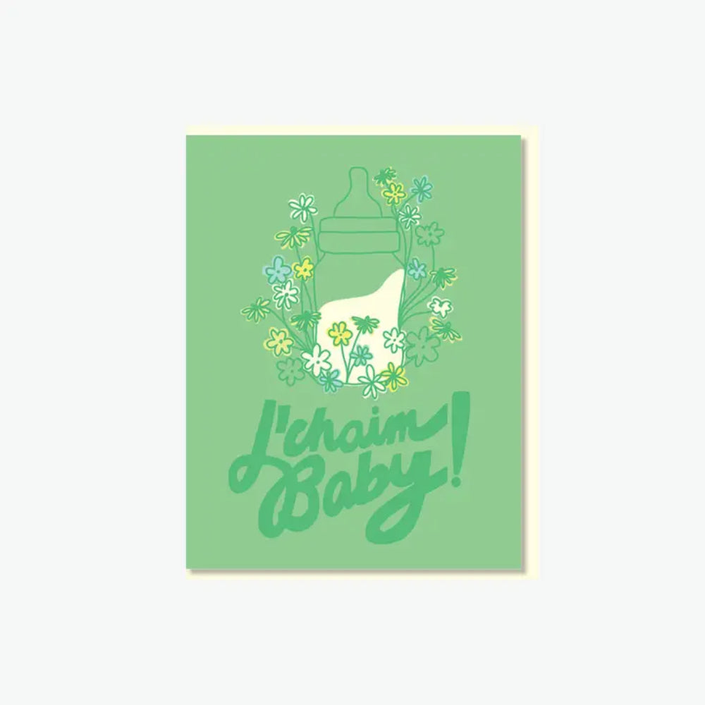 Celebratory L'chaim Greeting Card for Newborn Babies