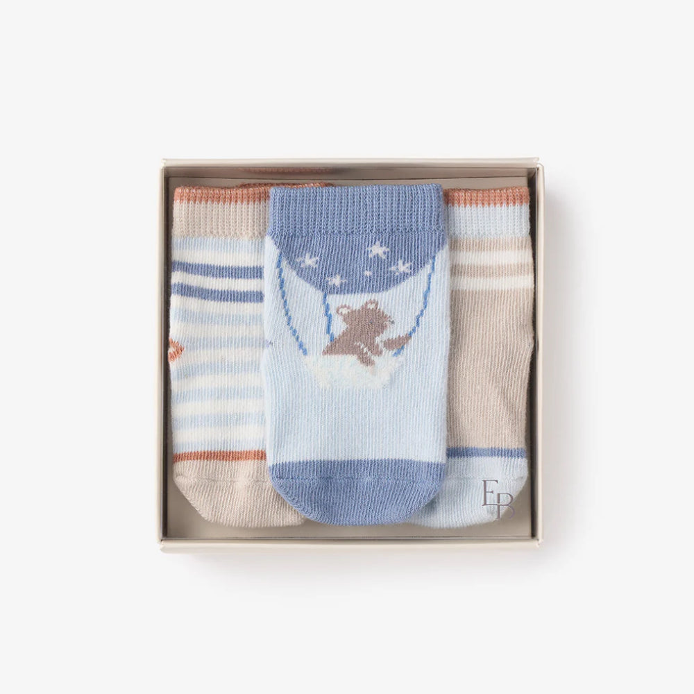 Charming 3 - Pack Baby Socks for 0 - 12 Months with Magical Designs and Non - Slip Feature