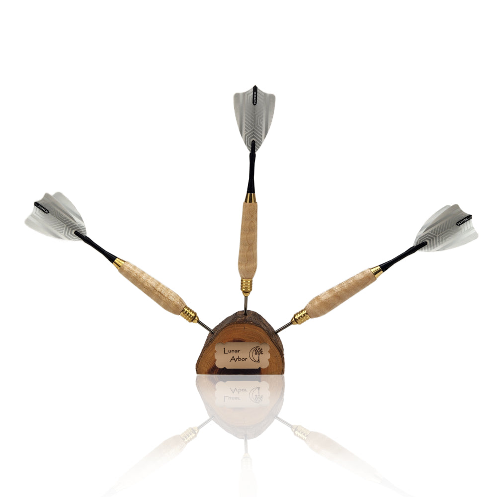 Lunar Arbor Premium Handmade Wooden Darts Set of 3 with Assorted Grains