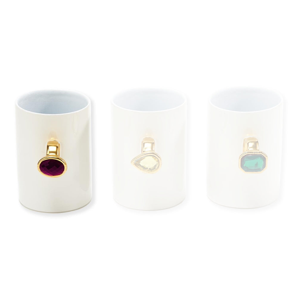 Two's Company Decorative Jewel - Accented Porcelain Mug for 'Put a Ring on It' Moments