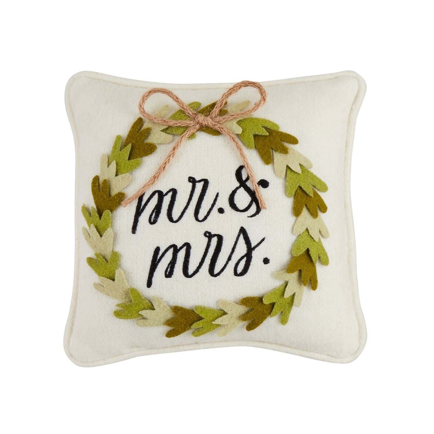Elegant Mud Pie Felt Pillow for Wedding Decorations
