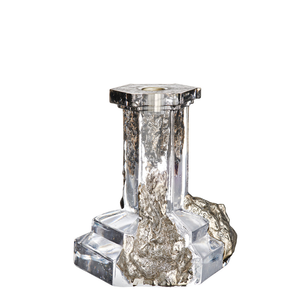 KostaBoda Handmade Limited Edition Rocky Baroque Candlesticks in Various Sizes