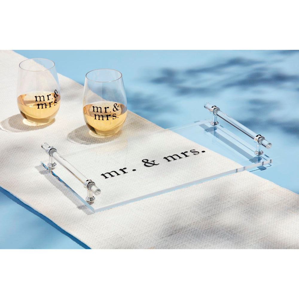 Mud Pie Acrylic Tray for Mr & Mrs Couples
