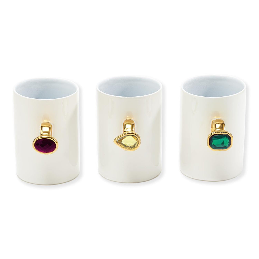 Two's Company Decorative Jewel - Accented Porcelain Mug for 'Put a Ring on It' Moments