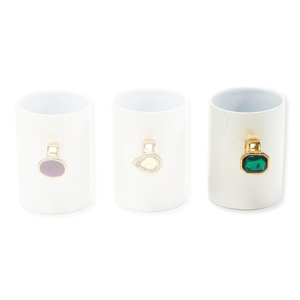 Two's Company Decorative Jewel - Accented Porcelain Mug for 'Put a Ring on It' Moments