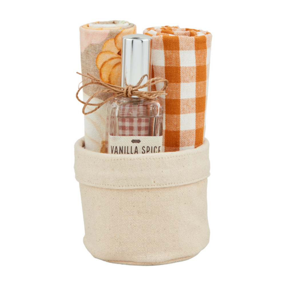 Mud Pie Gingham Gather Decorative Room Spray and Guest Towel Gift Set