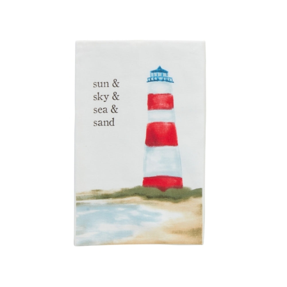 Mud Pie Watercolor Sea-themed Cotton Flour Sack Hand Towels