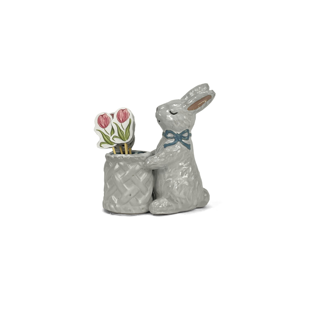 Hand - painted Stoneware Easter Toothpick Caddy 2 - piece Sets
