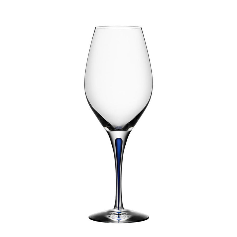 Swedish Mouth - Blown Orrefors Intermezzo Blue 14oz Wine Glass
