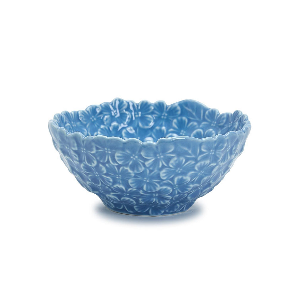 Two's Company Blue Hydrangea-Inspired Set of 3 Food-Safe Tidbit Bowls