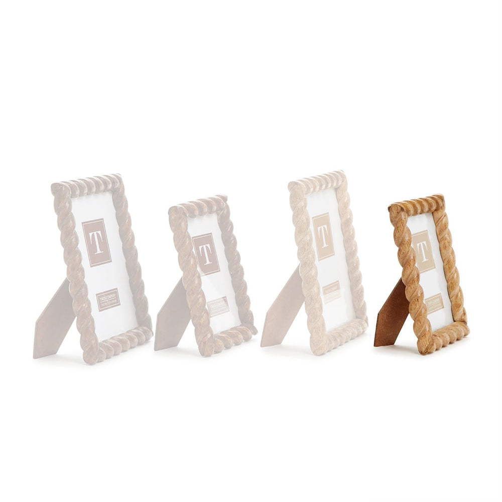 Exquisite Hand-Carved Twist Photo Frames by Two's Company
