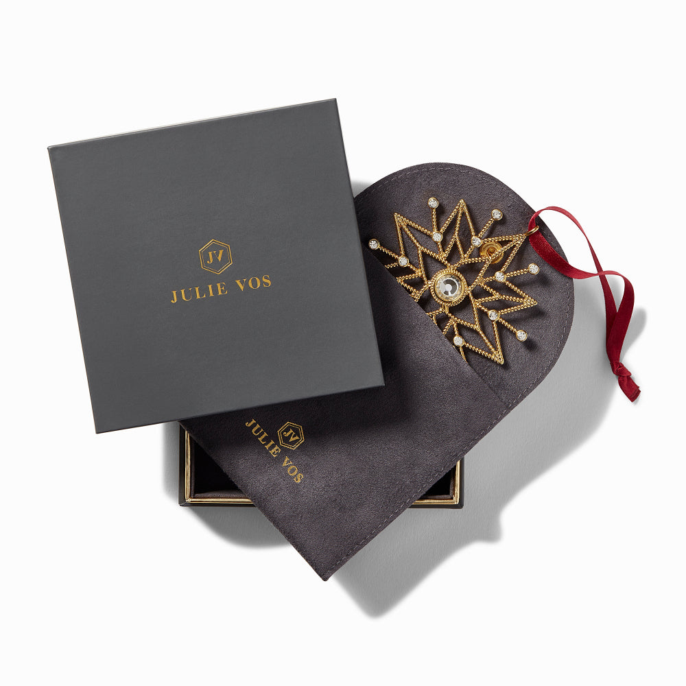 Julie Vos Gold-Plated Starry Night Holiday Ornament, 3' Long