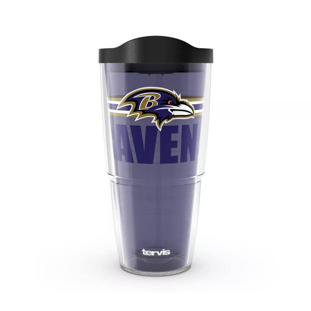 24oz Tervis Brand Insulated Tumbler Featuring NFL® Baltimore Ravens Design - Ideal for Going the Distance