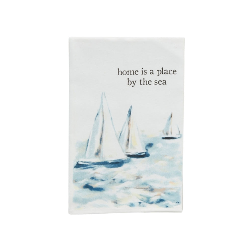Mud Pie Watercolor Sea-themed Cotton Flour Sack Hand Towels