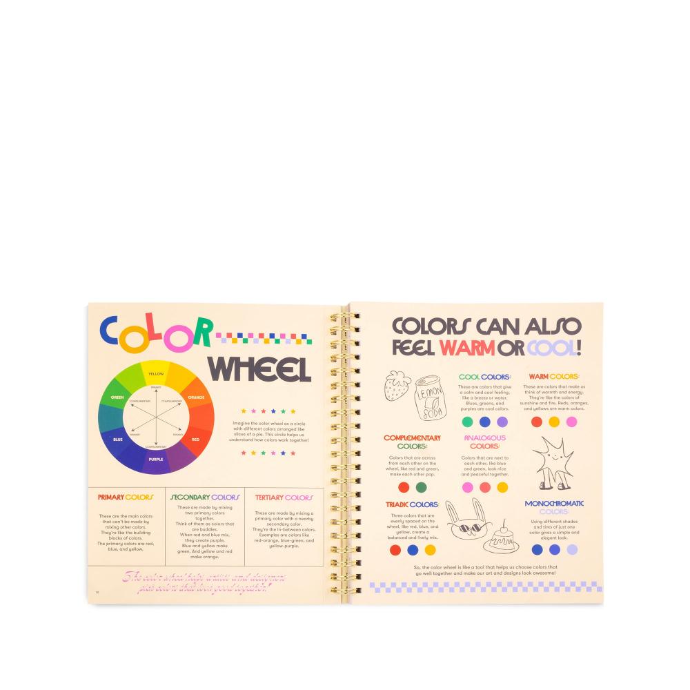 Ban.do Art Odyssey Perforated Coloring Book with Art Prompts and Stickers