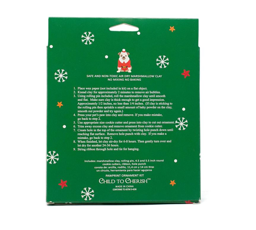 Adorable Child to Cherish Pawprint Keepsake Ornament for Decoration