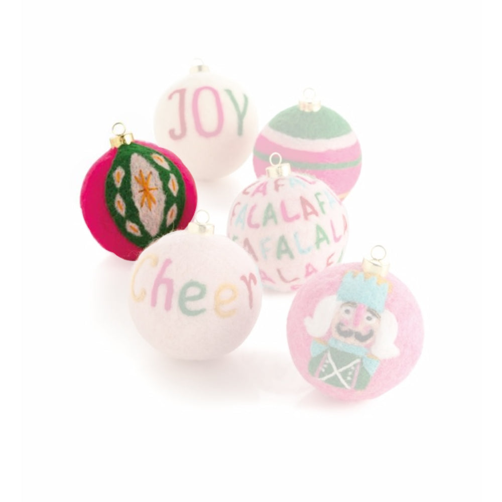 Shiraleah Assorted 'Joy' Festive Polyester Decorative Ornaments