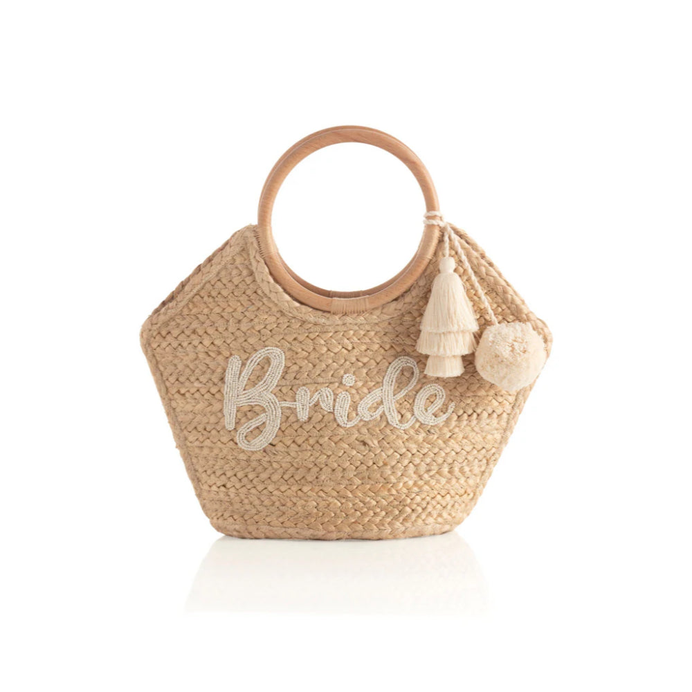 Shiraleah Elegant Ivory Beaded Bride Mini Tote Bag