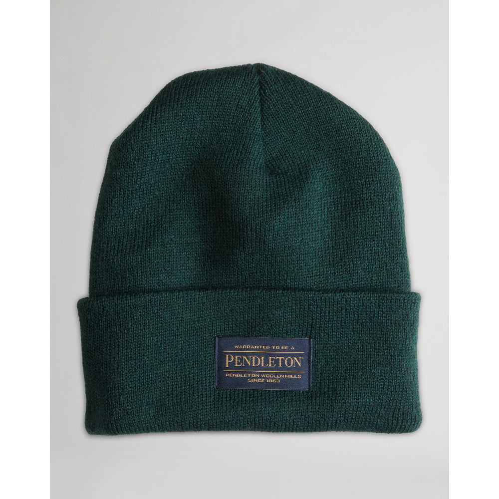 Pendleton Classic Stretchable Ribbed Knit Beanie with Logo Patch