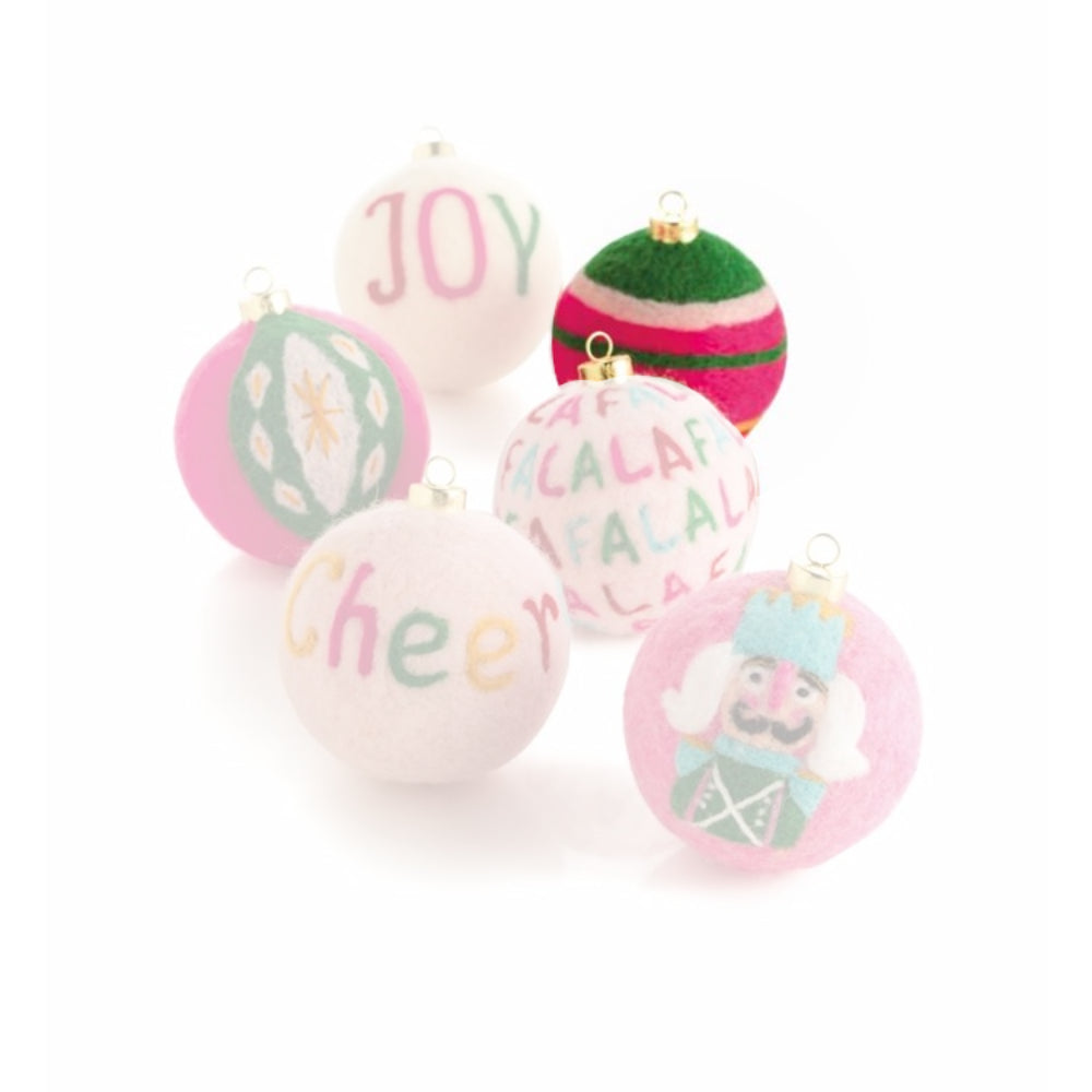 Shiraleah Assorted 'Joy' Festive Polyester Decorative Ornaments