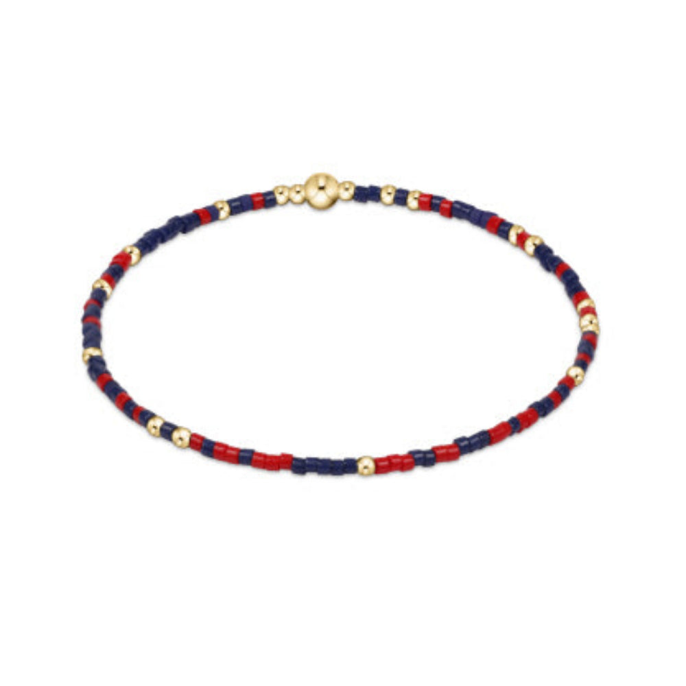 Enenewton 5.5-inch Matte Navy and Bright Red e-girl Gameday Bracelet of Unwritten Hope