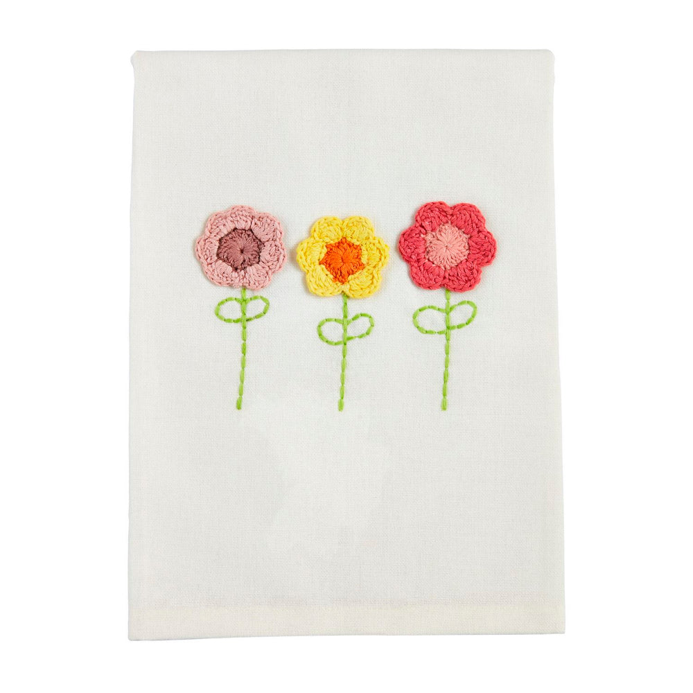 Mud Pie Crochet Easter Cotton Hand Towel for Decorative Use