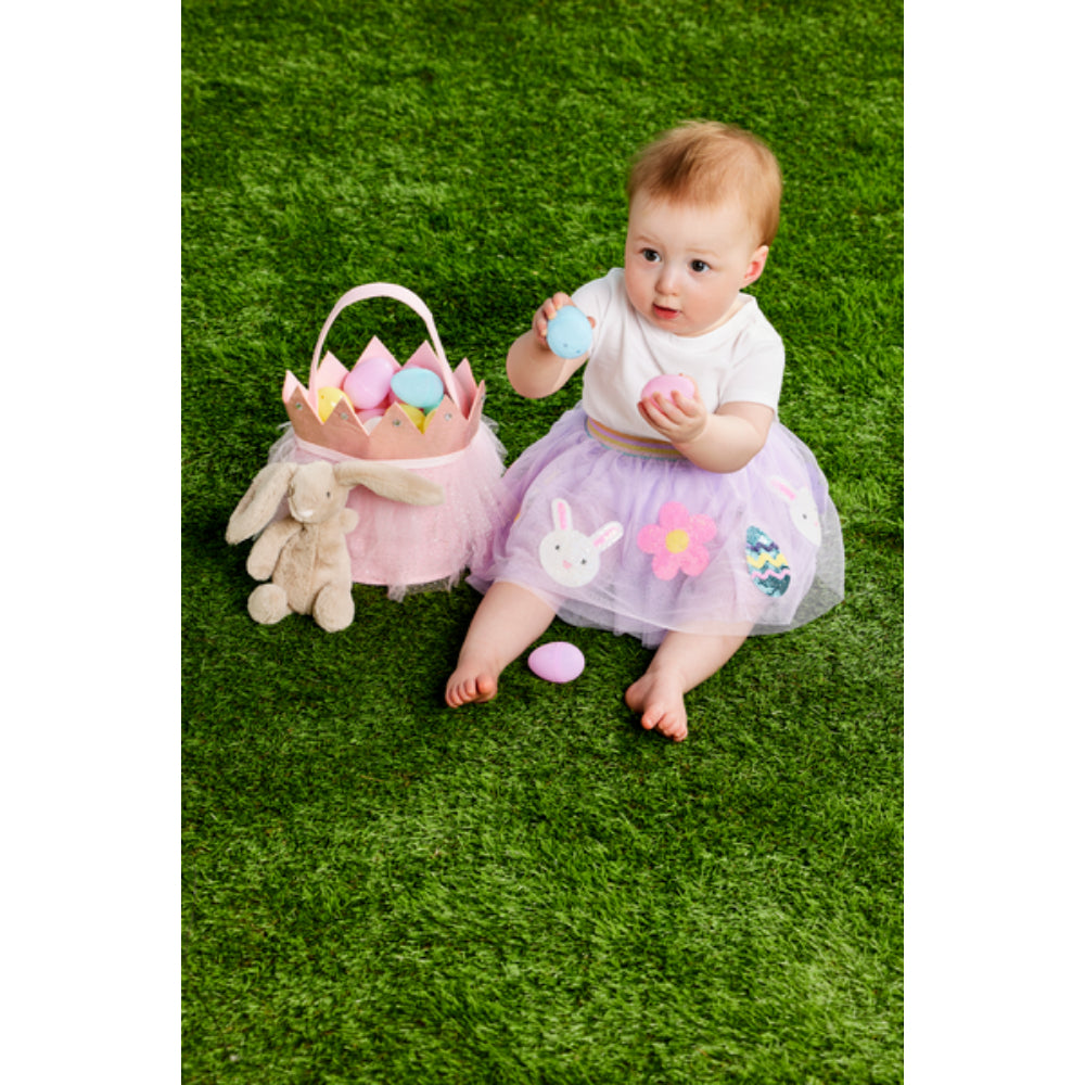 Mud Pie Sequined Mesh Tutu for Easter Celebrations