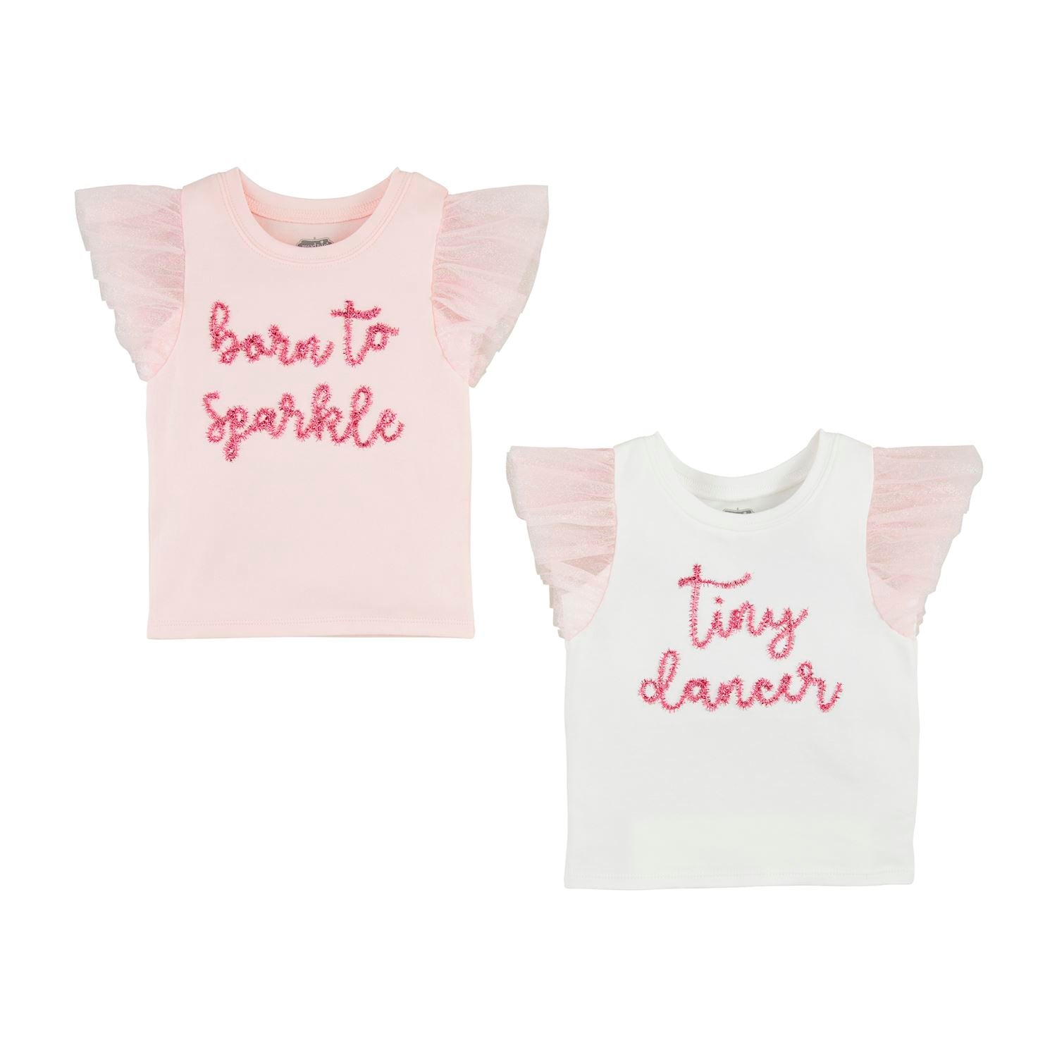 Mud Pie Sparkling Cotton Interlock T-Shirt for Girls
