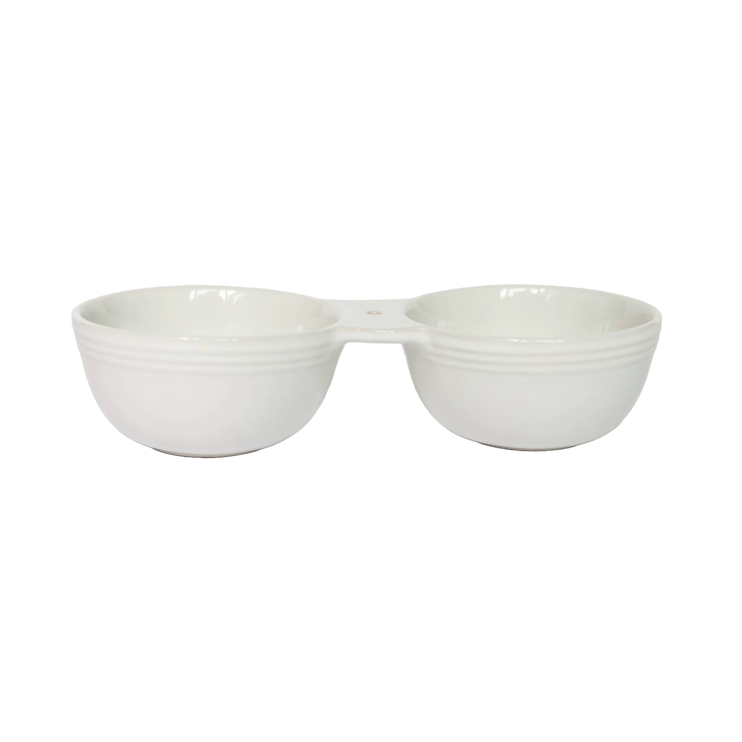 Nora Fleming Stylish Pinstripes Double Dipper for Dual Snacking Delight