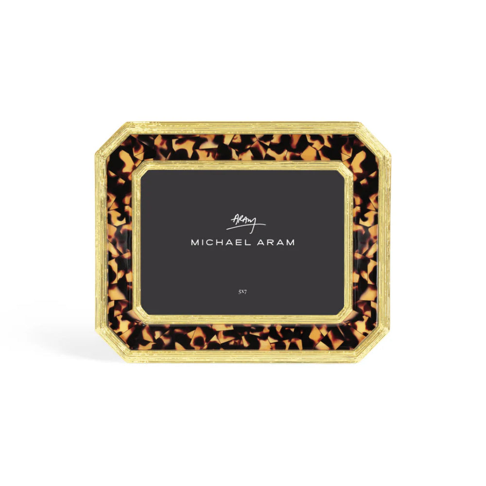 Michael Aram 5 x 7 Goldtone Enamel Tortoise Frame - A Whimsical Decor Piece