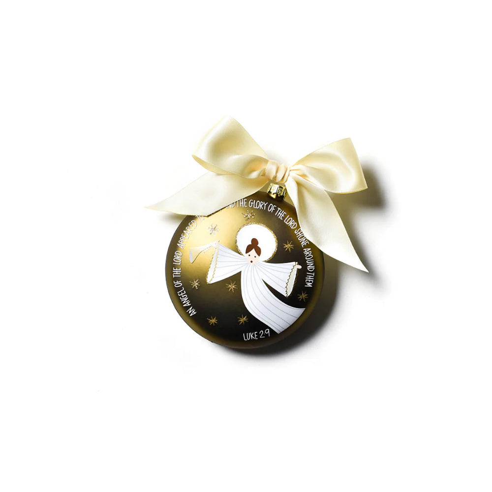 Christmas Decorative Coton Colors Glass Ornament Depicting the Birth of Christ - Luke 2:9