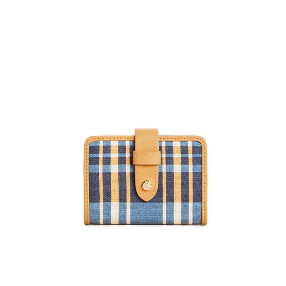 Navy Plaid Kalalanta Design Spartina League Mini Women's Wallet for Everyday Use