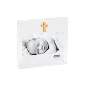 Stylish Mud Pie Acrylic Photo Frames in Heart & Cross Design - 4 x 6 Size
