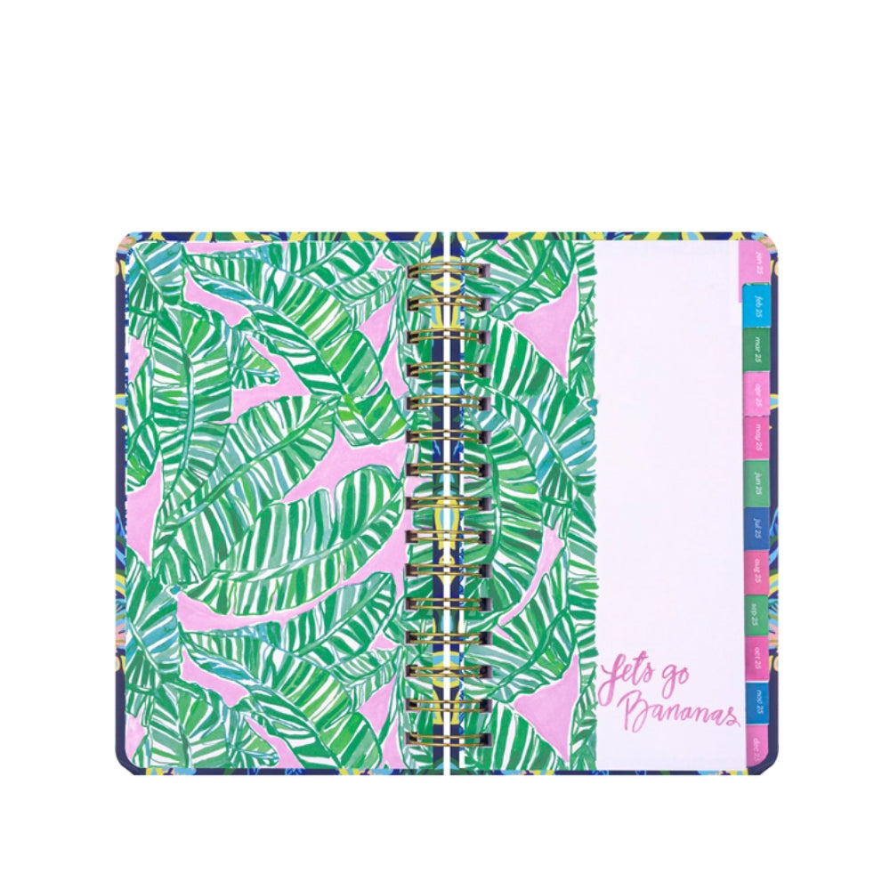 Lilly Pulitzer Medium-sized 12 Month Agenda Planner in the Hottest Spot Design with Navy Cover