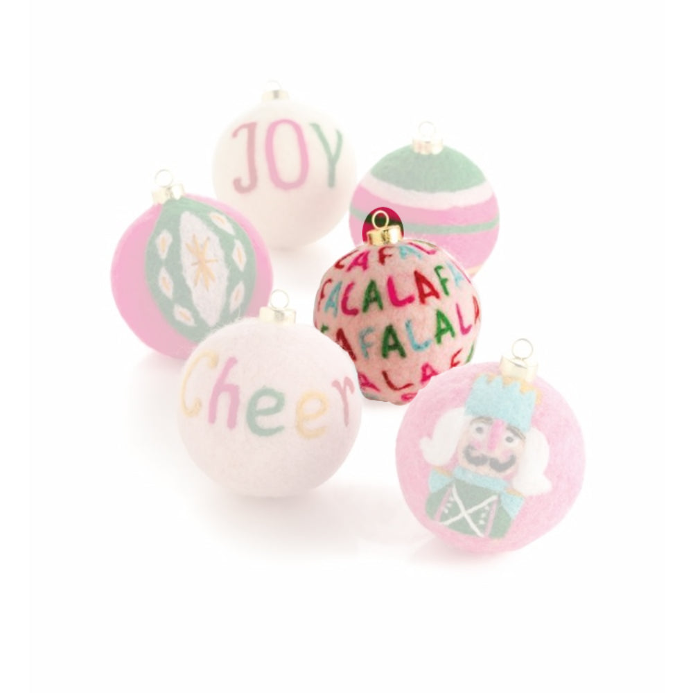 Shiraleah Assorted 'Joy' Festive Polyester Decorative Ornaments