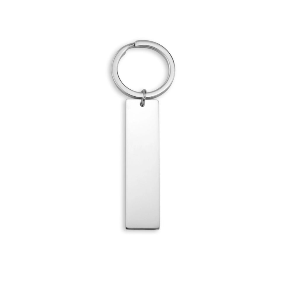 Engravable 316L Surgical Grade Stainless Steel Blank Bar Keychain