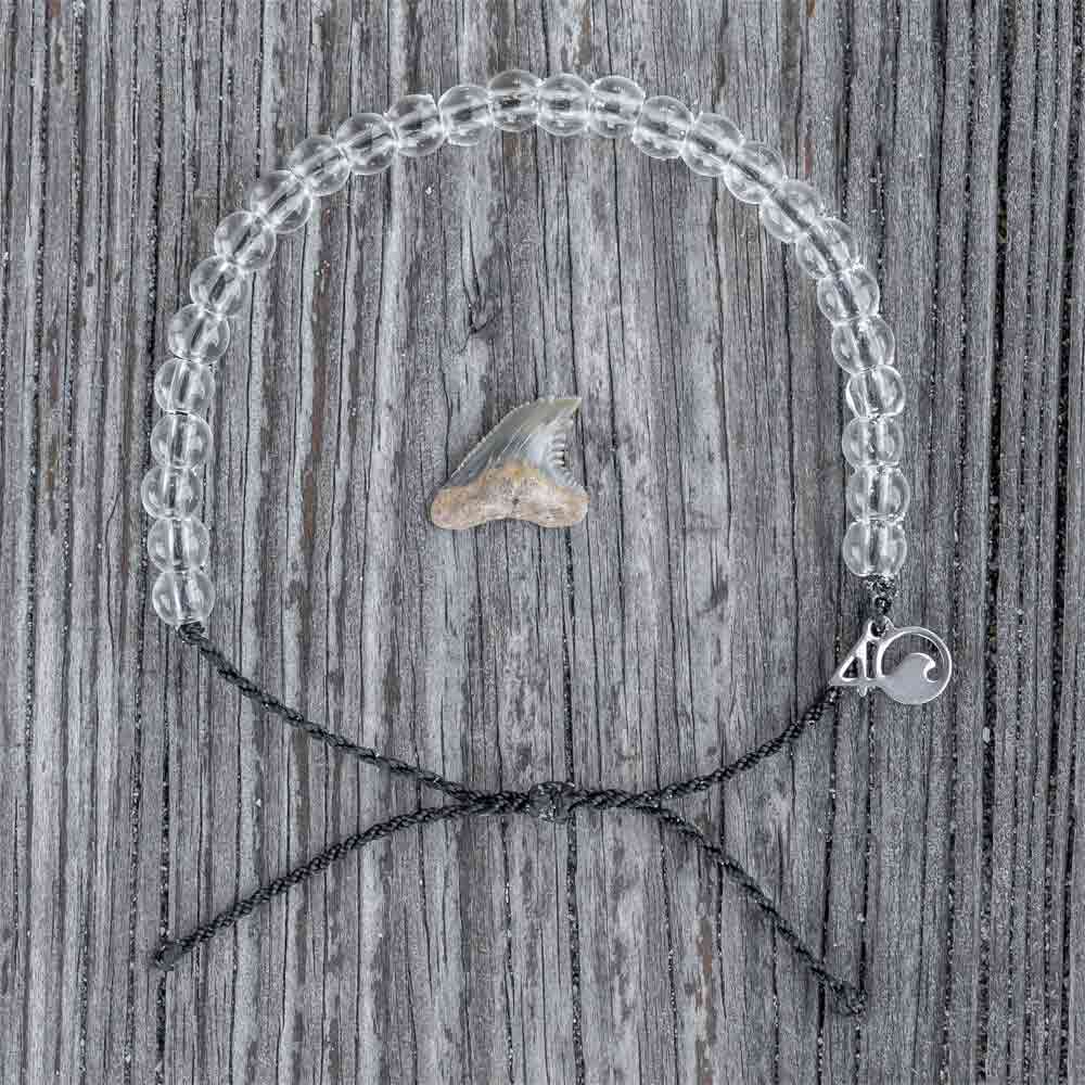 4Ocean Stylish Black Beaded Bracelet for Shark Conservation