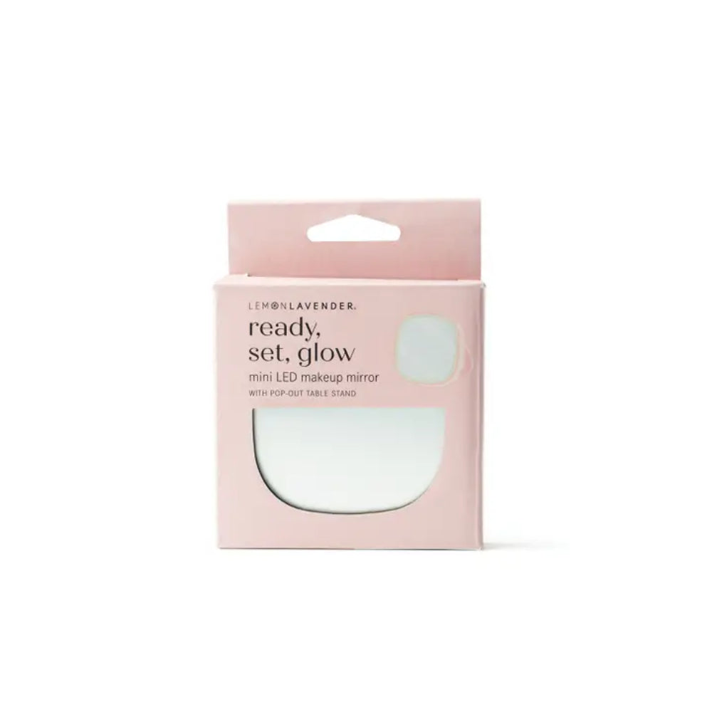 Portable Lemon Lavender LED Illuminated Mini Makeup Mirror for Flawless Beauty