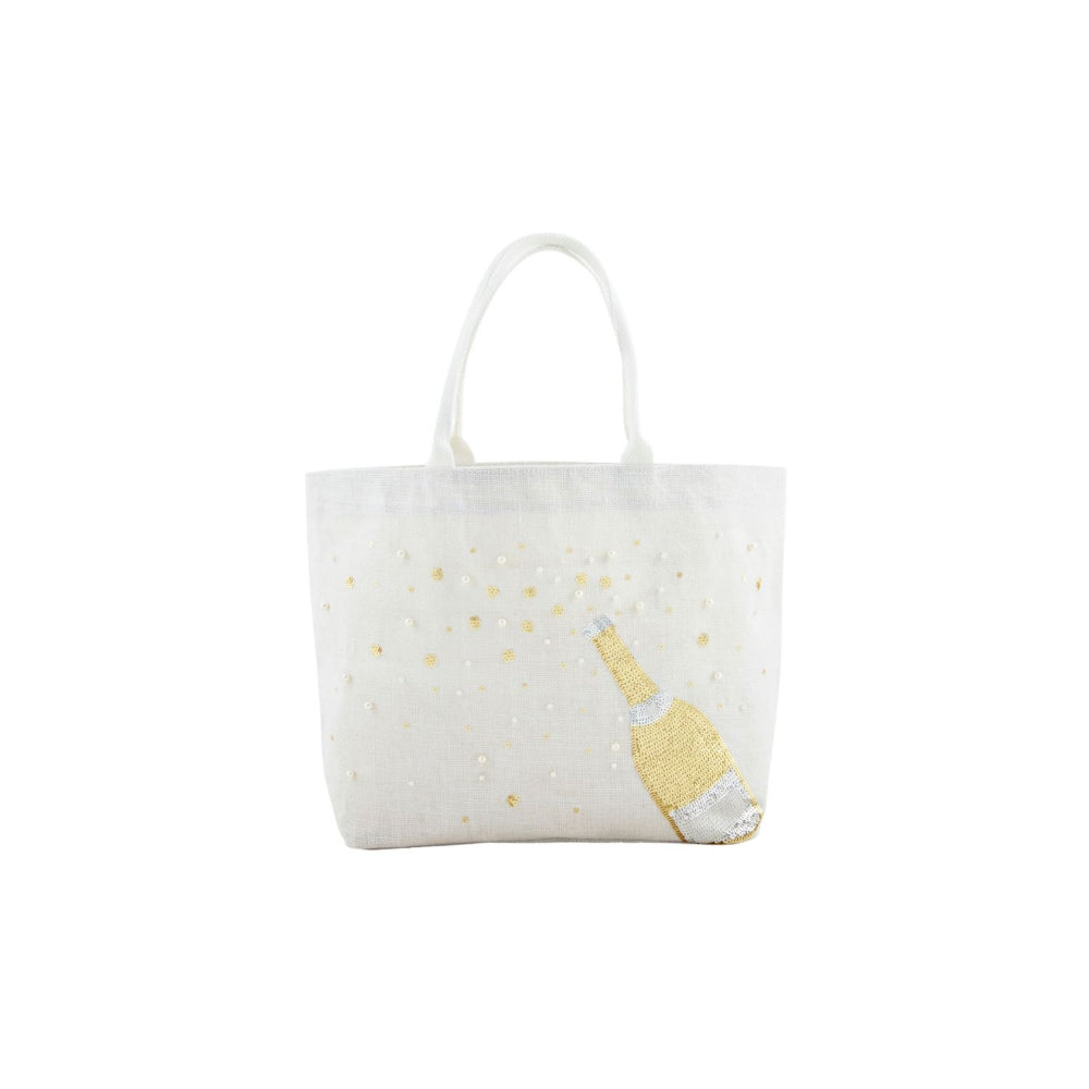 Mud Pie Sparkling Sequin-Embellished Jute Tote for Elegant Everyday Use