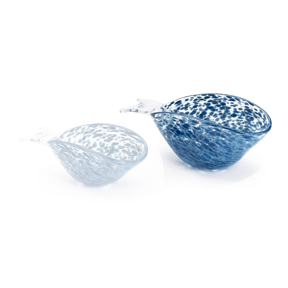Two's Company Adorable Whale-Shaped High-Quality Glass Bowls